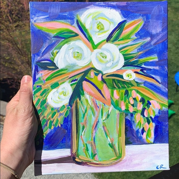 CR CREATES WA Other - FLASH SALE! Acrylic Painting Gardenia Flowers
